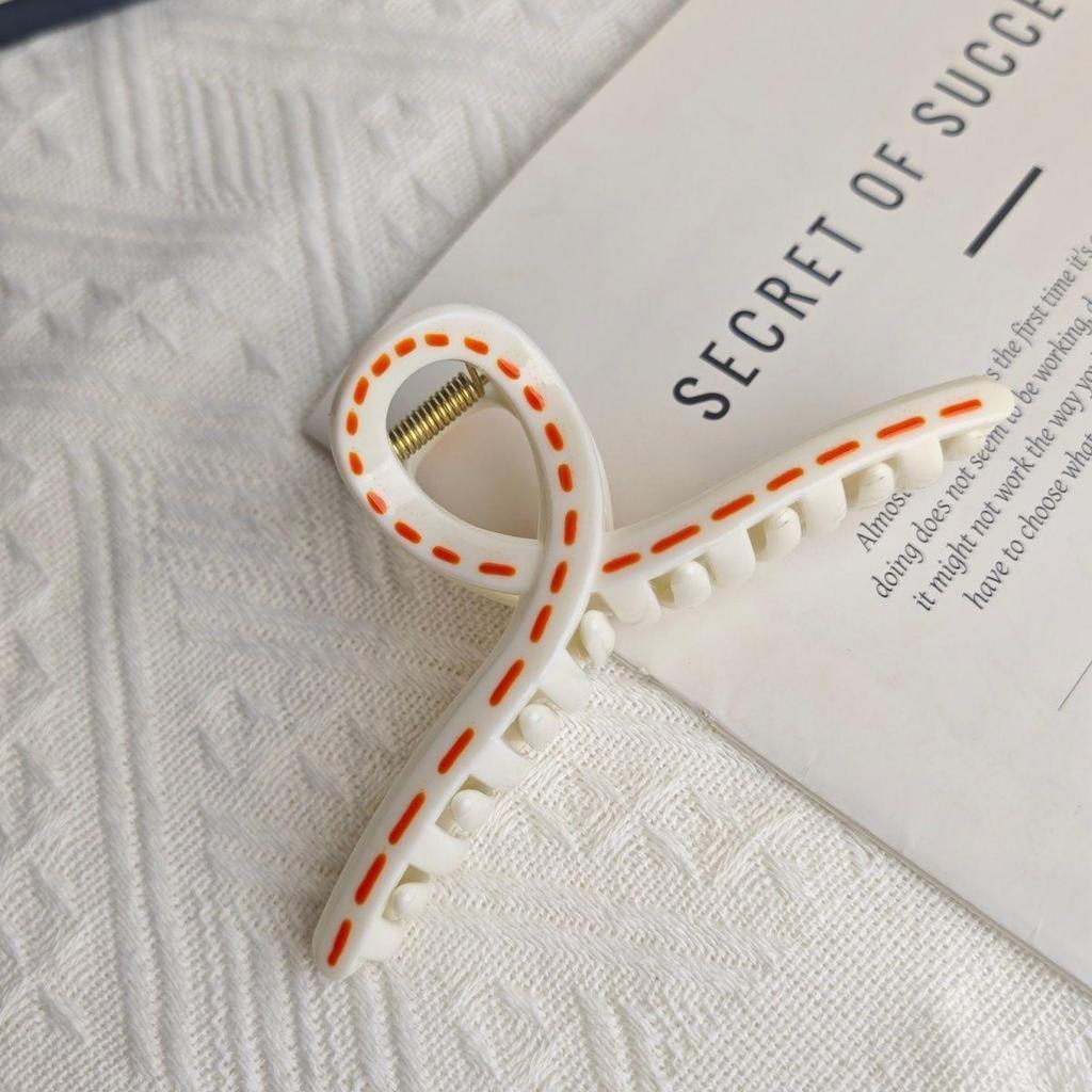 2025 Summer Hand-Painted 13cm Large Shark Hair Clip for Elegant Updos