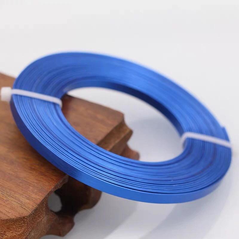 5Meters / Piece 3mmx1mm Colour Flat Aluminum Wire Soft Metal Floristry Wire For DIY Handmade Jewelry Crafts Modeling Accessories