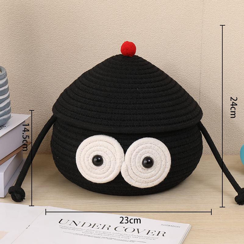 Creative Hand Woven Storage Basket  Tree Cartoon Storage Box  Snack  Make Up Organizers Home Decor