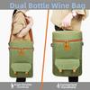 Wear-resistant Wine Tote Bag Portable Camping Organizer Wine Bottle Storage Pouch  Travel Use