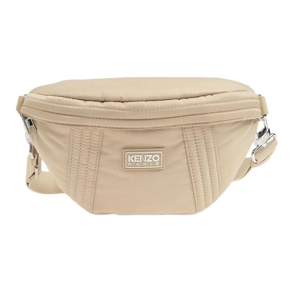 Kenzo Adjustable Detachable Shoulder Strap Nylon Waist Bag Women Waist Bag Beige FE62SA707F0111