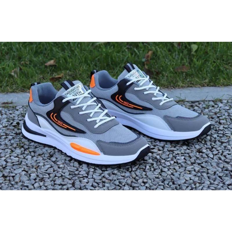 Herres fritidssneakers, pustende reisesko i mesh, sko med tykk såle, M motetrendsko