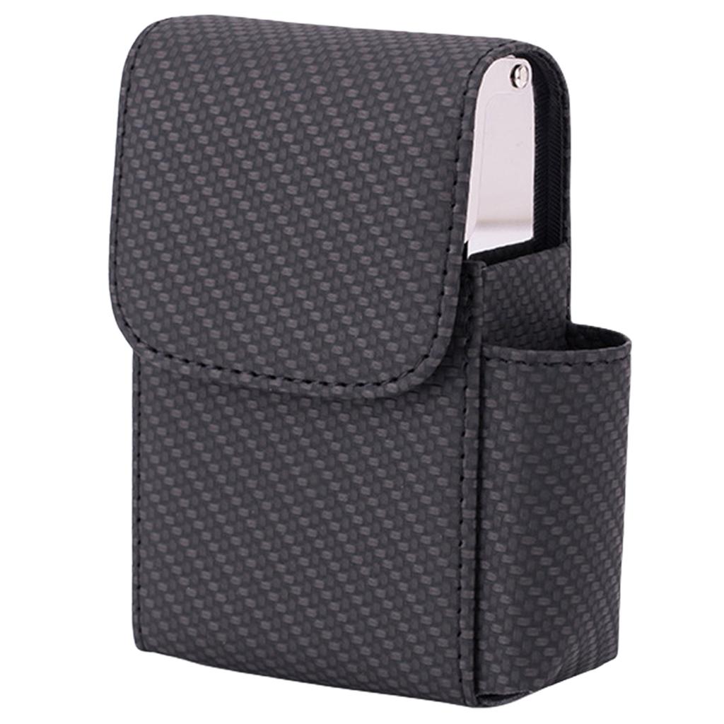 PU Leather Cigarettes Protective Bag Cigarettes Lighter Holder Pocket Case Cigarettes Storage Container for Smokers