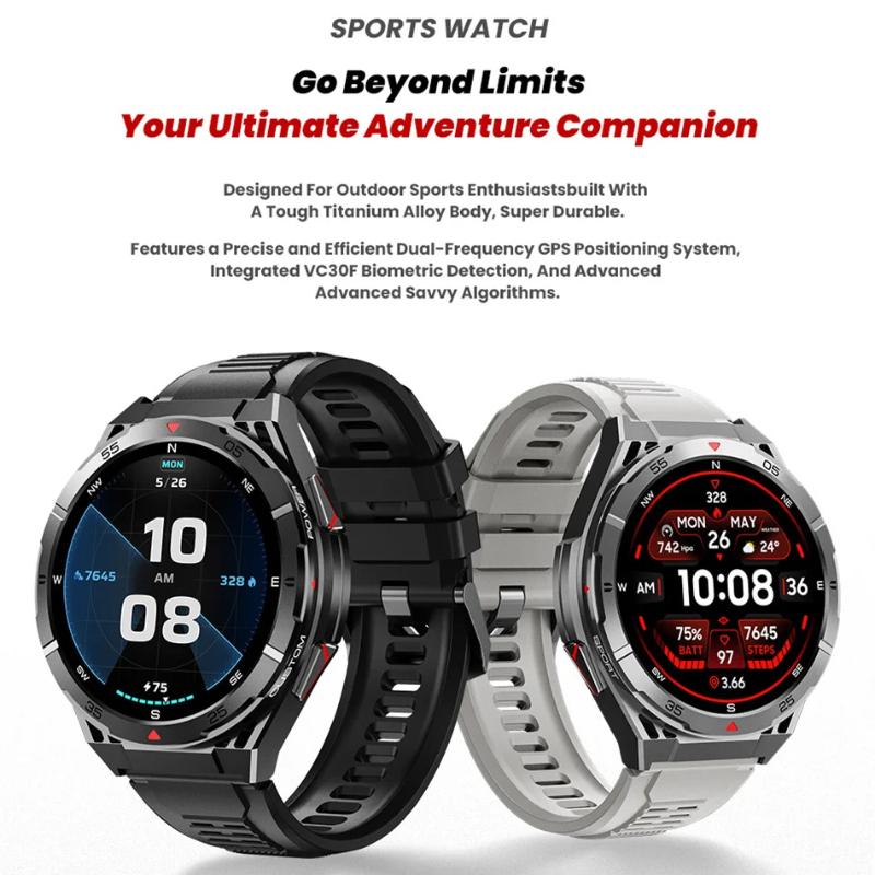 2025 New GPS Smart Watch Men Bluetooth Call 100+Sport GPS Track Watches Voice Assistant Waterproof Smartwatch For Android IOS