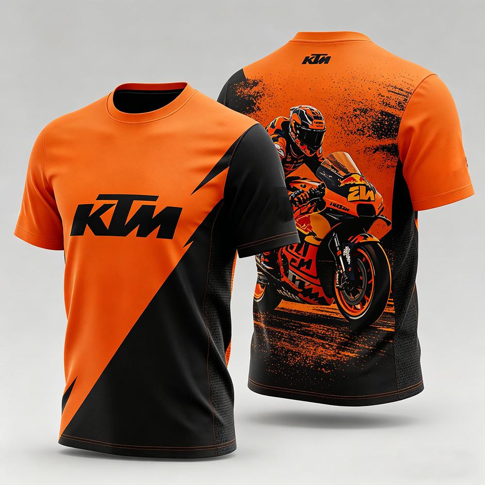 KTM Racing Team 3D Print T-Shirt Men Summer Short Sleeve Formula 1 Motorsport Sports Tee Casual Streetwear Top