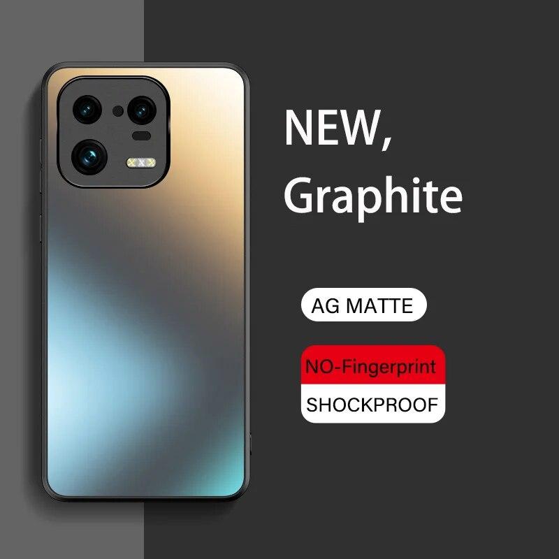 AG Silicon Matte Glass Case for Xiaomi Mi 14 13 13T 12 12x 12T 11 Ultra 10 Poco F3 F4 F5 Pro Frosted Camera Lens Shockproof Protective Case