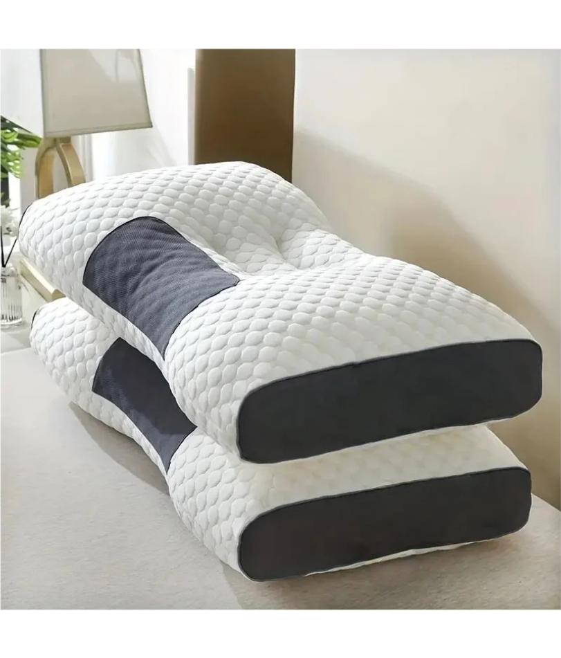 Soft Neck Pillow,  Adjustable Ergonomic Orthopedic Contour Support, High Quality Pillow Core, For Sleeping Comfort