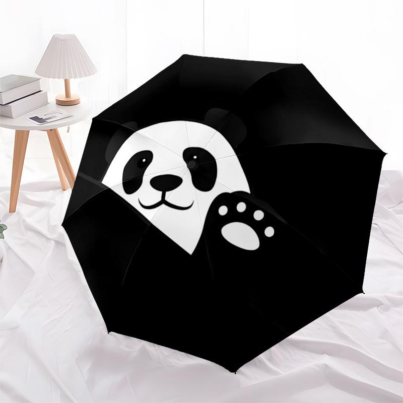 1pc Panda Paw Automatic Open/close, All-Season Portable Folding Umbrella, Travel, Everyday, Formal Events059