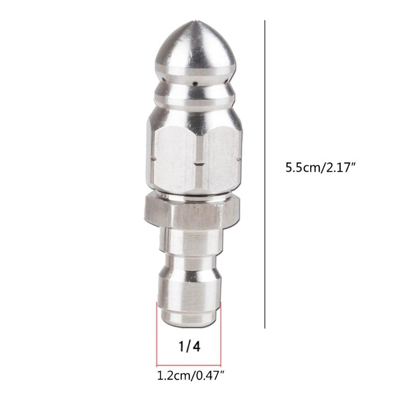 1/4inch Pressure Pipe Cleaning Tool Stainless Steel Sewer Dredger Heavy Duty Drain Flushing Efficiently Remove Blockages