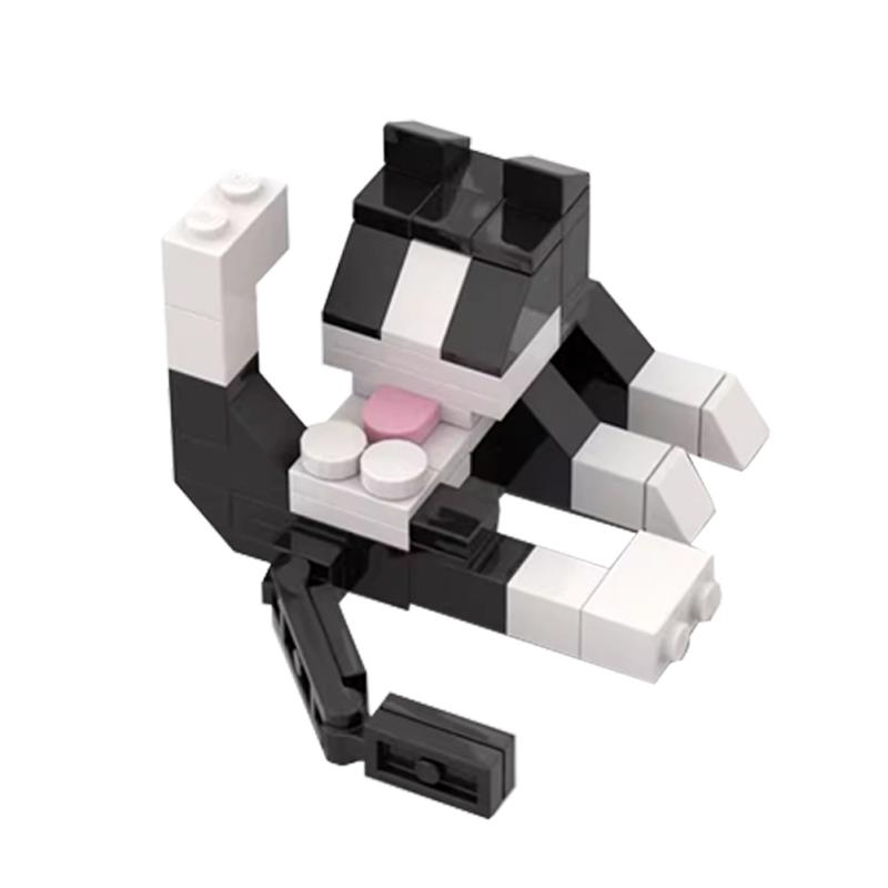 Mini MOC City Bricks Cat Figires DIY Animal Series Building Blocks Kids Educational Toys Children Birthday Gift