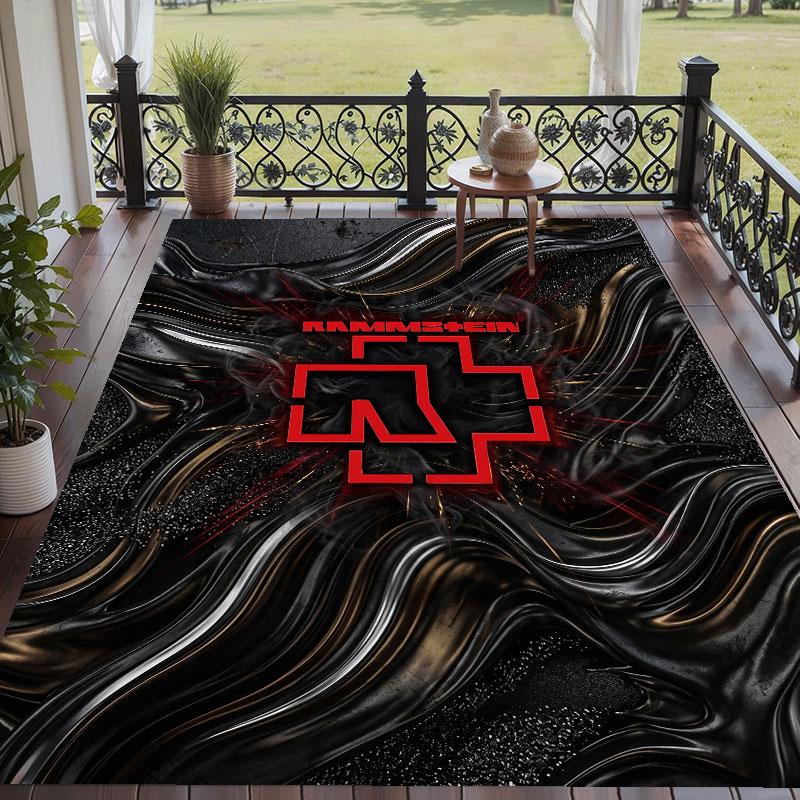 Soft Floor Carpet Rammstein Pattern Area Rug Decorative Mat For Home Room Decoration