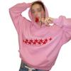 Y2K Star Letter Graphic Hoodie Loose Fit Unisex Streetwear Pullover
