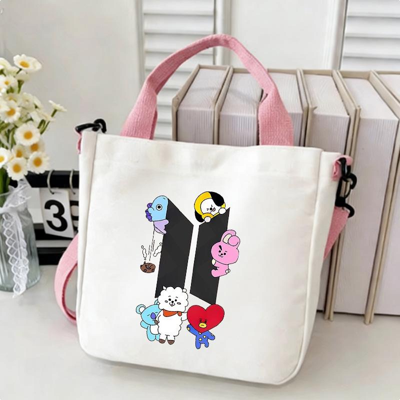 Korean Boy Group Canvas Shoulder Bag - Best Seller Student Handbag