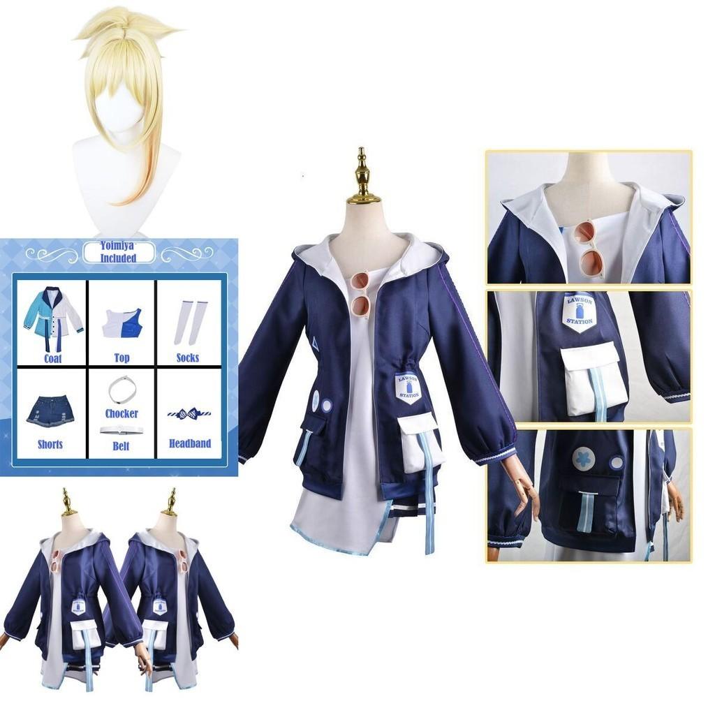 Genshin Impact Hutao Yoimiya Cosplay Costume Wig For Halloween