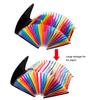 Multi-grids Pocket Expanding File Folder with Cover Rainbow Expandable File Organizer Self Standing Accordion A4 Document Folder