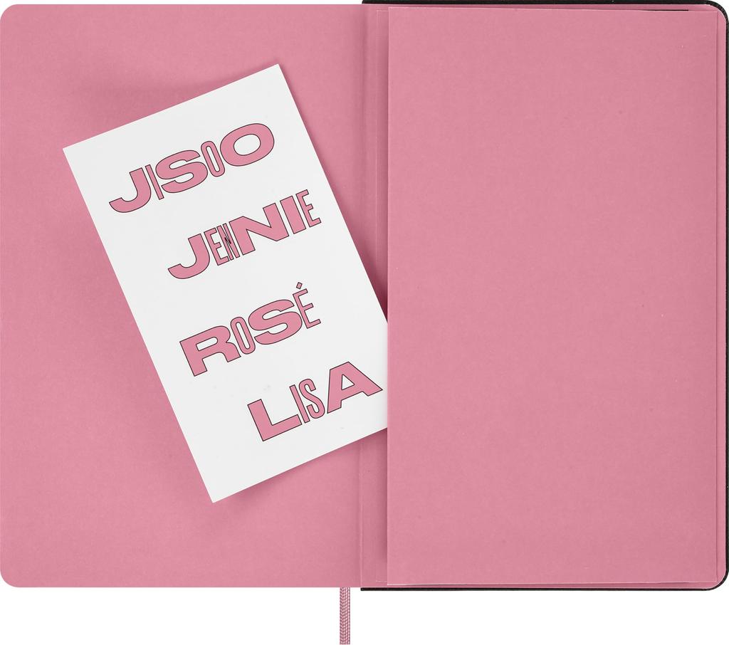 Moleskine x BLACKPINK Skitsebog Notesbog Akvarelpensel Stor Størrelse x Lyserød SKBNDL8279S8 + Sæt med 5 dele, (13cm 21cm), Hardback,