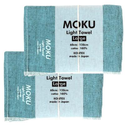 Kontex MOKU Light Size Set of 2 Towel, L, Blue-Green,
