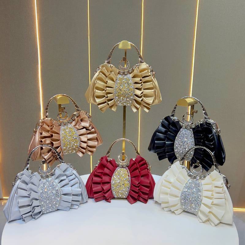 Pu Material Flap Clutch With Rhinestone Embellishments For Evening Events