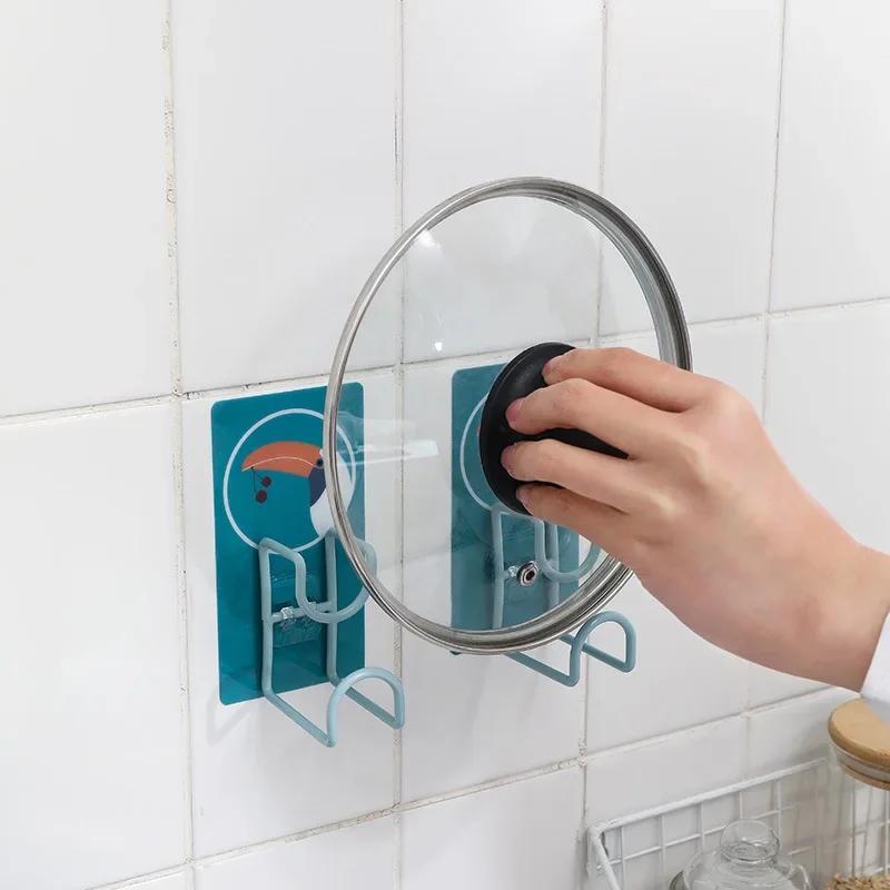 Wall Hanger Hook Waterproof Storage Holder Cartoon Strong Suction Self Adhesive Hook Heavy Load Rack Cup Sucker for Kitchen Bath