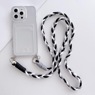 Etui z paskiem na ramię do Xiaomi POCO X7 X6 M6 F7 Mi 15T 14T Redmi Note 15 Pro 14 Warkoczowy sznurek na szyję Przezroczyste etui z miejscem na kartę