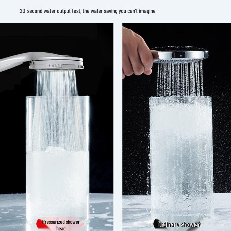 ZISIZ Pressurized Shower Head with Hose