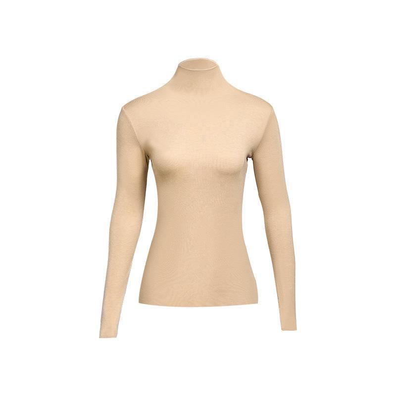 

Женский мягкий и теплый оранжевый топ с высоким воротником: Идеально подходит для осени и зимы, имеет длинные рукава и универсальный стиль. One Size хаки