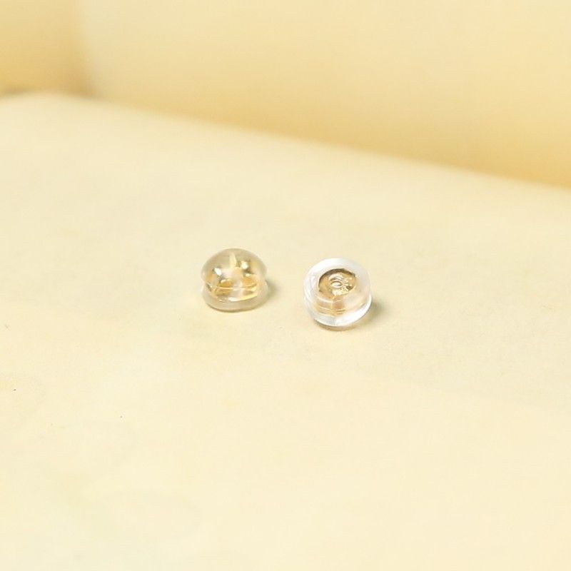 

Сделай сам Стерлинговое серебро Нескользящие Заглушки для сережек-пусетов Суперплотные 18К Золото 18K gold silicone ear plug five pairs