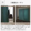 Grade 3 Set of 2 35015BL 100cm Wide X 195cm and Popular and Multifunctional [Size 144] Blackout, Japanese-Made Flame-Retardant Curtains, [Trico]