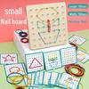 Creative Wooden Shape-Matching Nail Board: Early Education Logic & Art Toy for Kids.