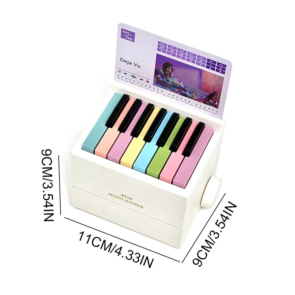 Olivia Piano Calendar 2025 Music Sheets Toy Desktop Peripheral Ornaments Piano Desk Calendar Mini Piano Calendar Gift for Fans