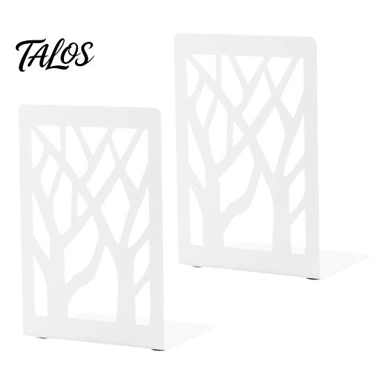 Tree Of Life Bookend 1 Pair of Decorative Bookends for Shelves, Heavy Duty Bookshelf L-shaped Organizer, Hollow Book Holder Stoppers Desk, Office