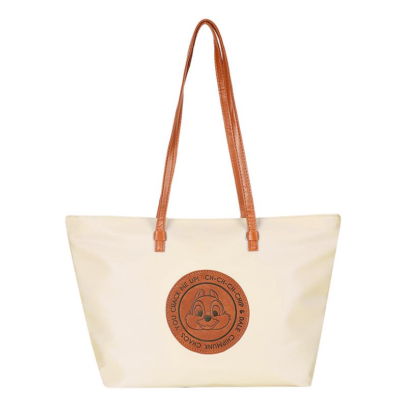New Disney Mickey Series Polyester Tote Bag, Shopping Bag, Shoulder Bag Regular Women's Light Blue/Milk White DHF41095-A1
