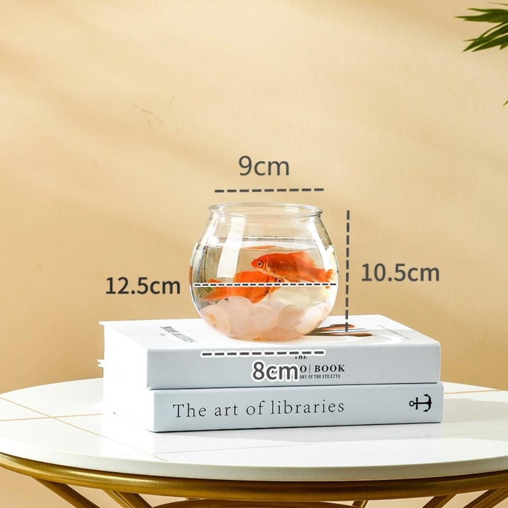 New Transparent Fish Tank Plastic Round Aquarium Unbreakable Lightweight Goldfish Tank Home Decor