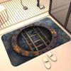 3D Visual Entrance Door Mat Realistic Manhole Cover Pattern Rug Fun Home Decoration Living Room Bedroom Kitchen Anti Slip Carpet
