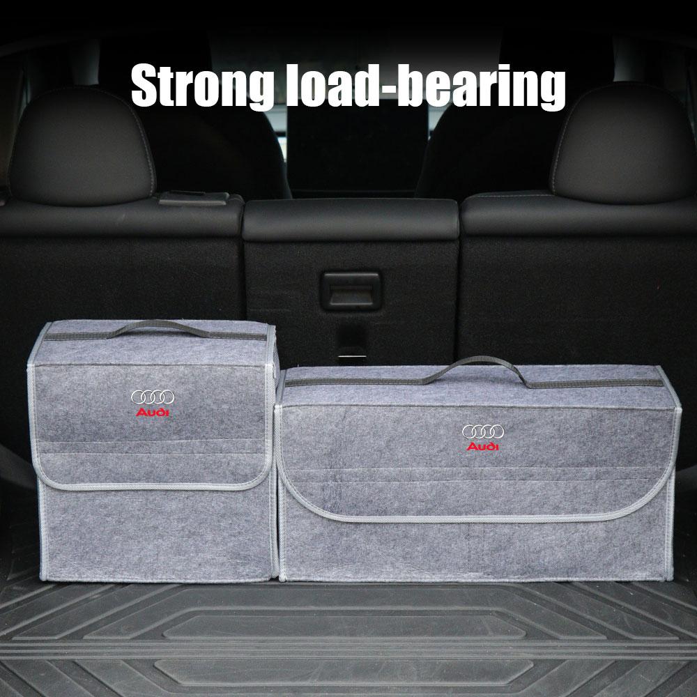 Car Soft Felt Storage Bag Organizer Cars Foldable Trunk Car Accessories For Audi S8 TT A4L A6L RS3 RS4 RS5 RS6 C6 S3 S4 S5 S6 S8 A7 A8 A4 A5 Q3 Q5 Q7