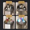 Storage Rack Aluminum Alloy Metal Body Corrosion-Resistant Corner Shelf Wall-Mounted Triangular Design Kitchen Bathroom Shelf