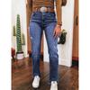 American Shiying Retro Washed Distressed Jeans Women 2025 Summer New Slim fit High Waist Straight Pants Women