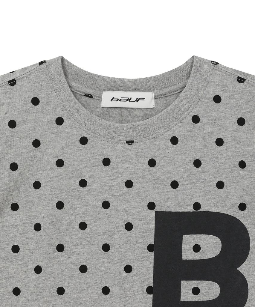 BAUF B Logo Slim Fit T-Shirt [Dot Gray]