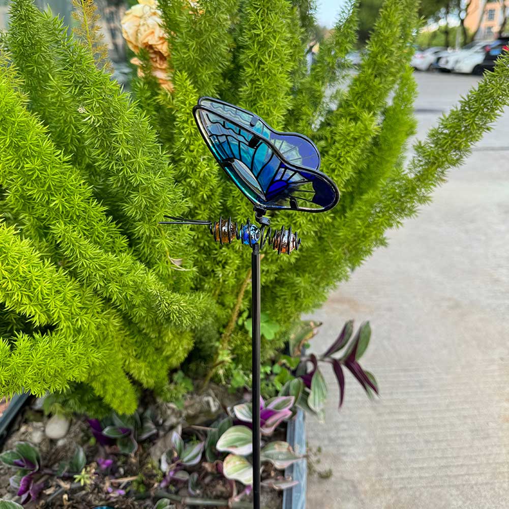 Butterfly/Dragonfly Insect Yard Stake Decorative Garden Decorations Yard Art Garden Stake for Plant Pot Flower Bed
