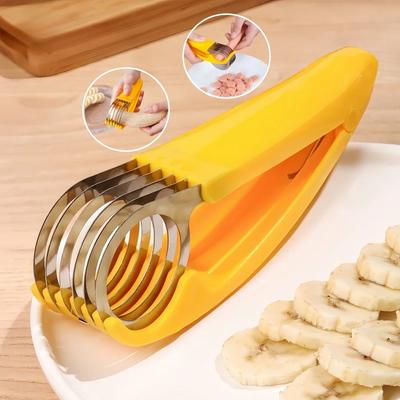 Ekologiczny Slicer do Bananów – Najwyższej Jakości Plastikowe Narzędzie Kuchenne do Owoców i Warzyw, Idealne do Krojenia Bananów, Ogórków i Innych