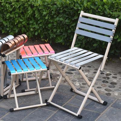 Outdoor Portable Thickened Folding Stool with Backrest for Fishing