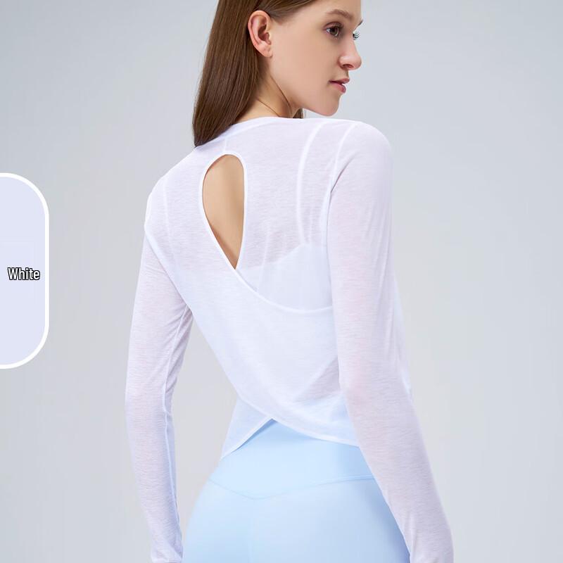 Junbie Women s Slub Yarn Summer Long Sleeve Yoga Top One Size