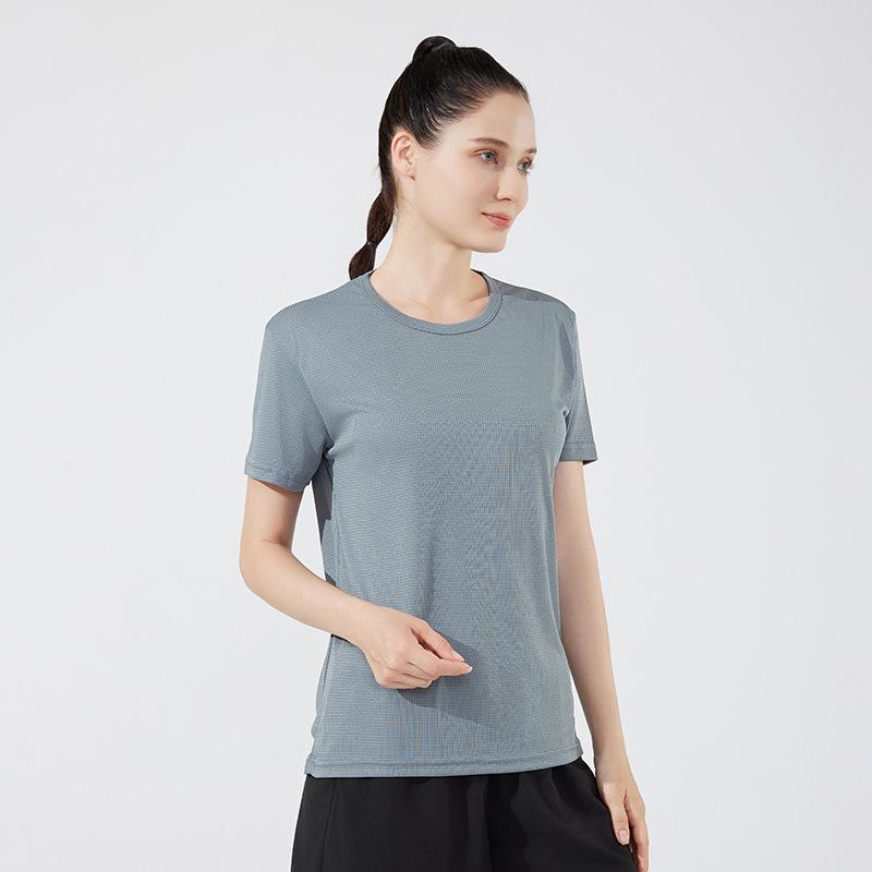 Unisex Quick-Dry Short Sleeve Running T-shirt - Solid Color Sportswear