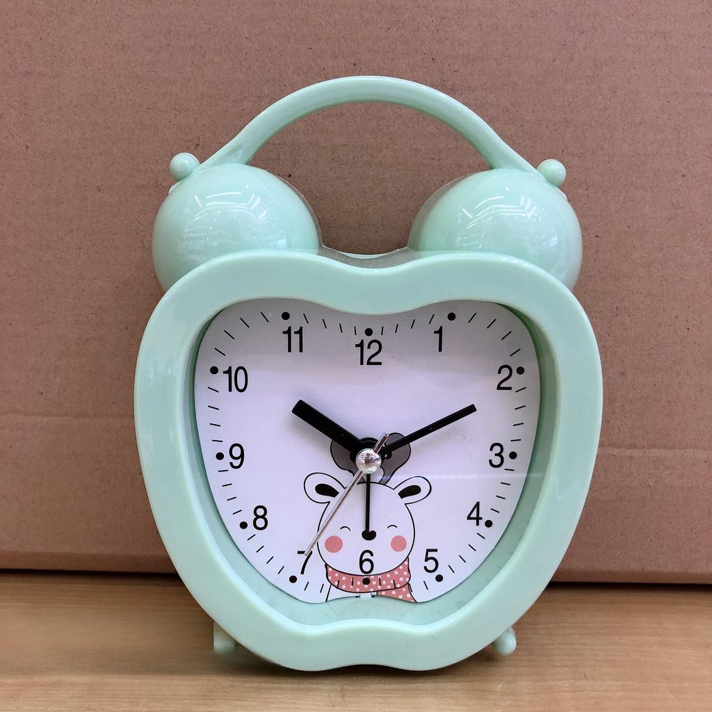 Modern simple cute cartoon handle candy color small alarm clock for children's lazy study room