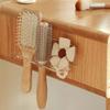 2Pcs Clear Hair Brushes Rack Wall Mounted Toilet Storage Shelf Bathroom Comb Holder  for Home