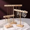 Wooden Jewelry Display Rack for Earrings, Hair Ties, Bracelets, and Ornaments