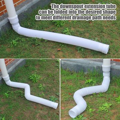 Tubería de Drenaje de Agua de Lluvia para Exteriores, Tubería de Drenaje Extensible, Tubo de Extensión de PE