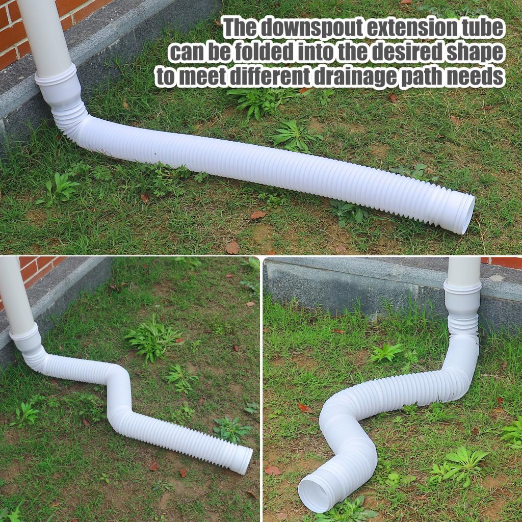 Rain Gutter Downspout Extension Extender Diverter Retractable 47-150cm for Rainwater