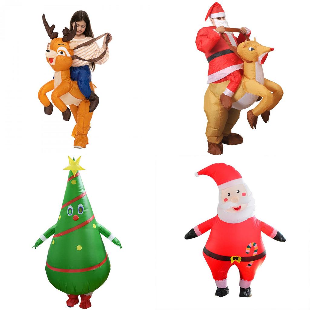Weihnachtsmann Aufblasbares Rentier Kostüm zum Aufsitzen für Party Events