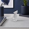 Wolf Head Geometric Design Howling Statue, 3D Printed Mini Animal Figurine, Standing Sitting Office Desk Ornament Decor for Shelf, Gift Lovers
